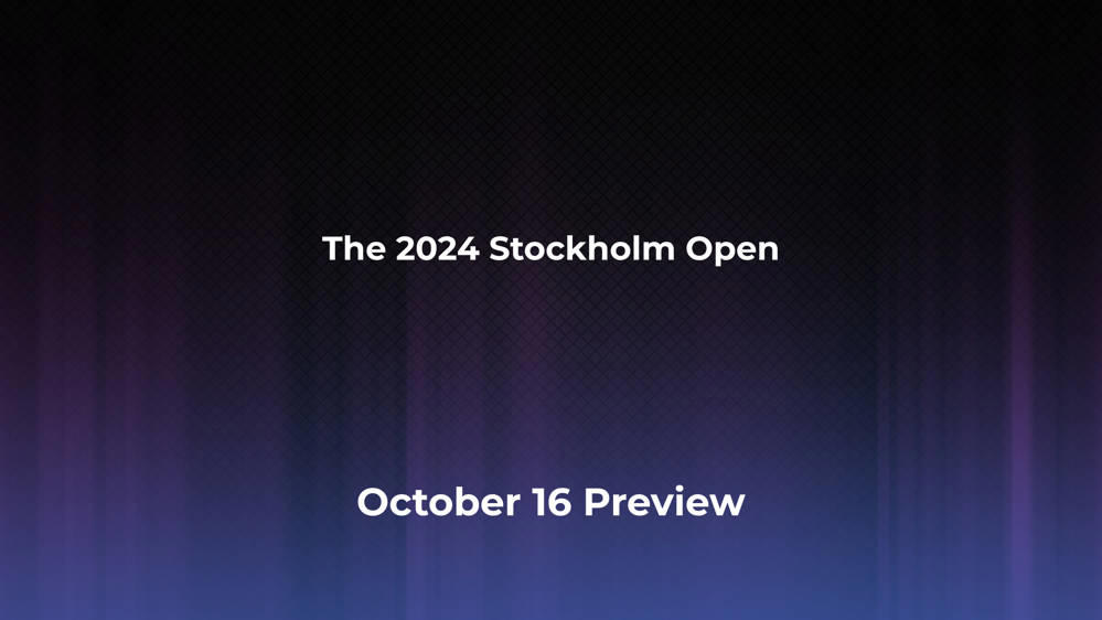 Betting Odds and Preview for the 2024 Stockholm Open on October 16 - Men's Singles