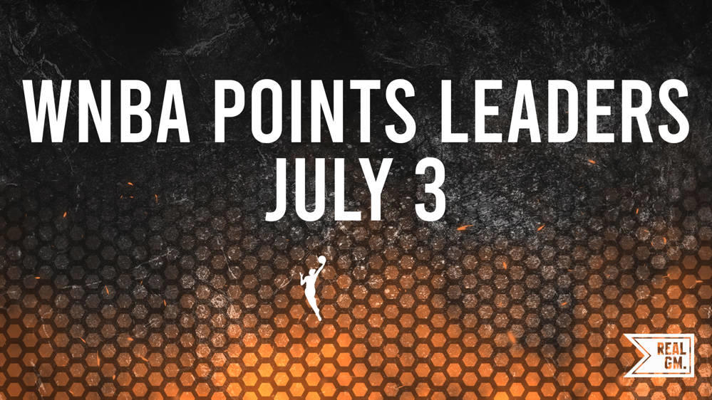 Yesterday's WNBA Points Leaders July 3 RealGM