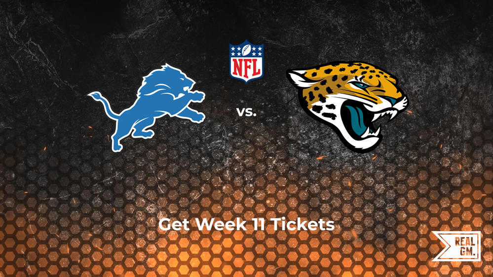 Week 11 Lions vs. Jaguars Tickets Available for Sunday, Nov. 17 RealGM