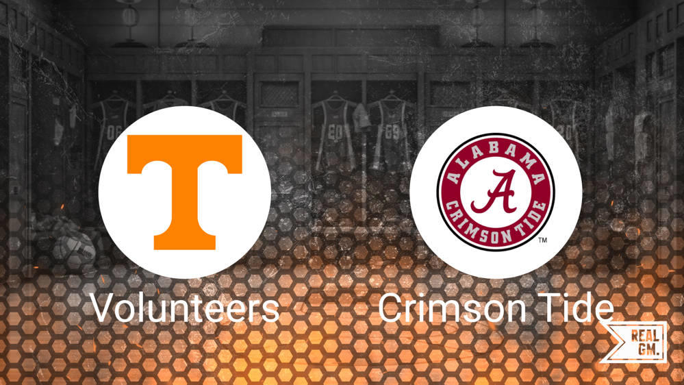 Tennessee vs. Alabama TV Channel and Live Stream Info January 20 RealGM