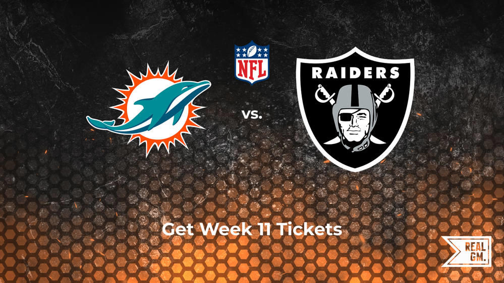 Week 11 Dolphins vs. Raiders Tickets Available for Sunday, Nov. 17