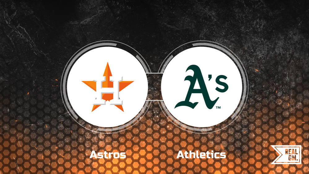 Astros vs. Athletics Player Props Betting Odds RealGM