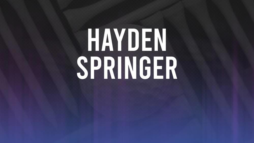 Hayden Springer The 2024 RBC Canadian Open betting odds and trends