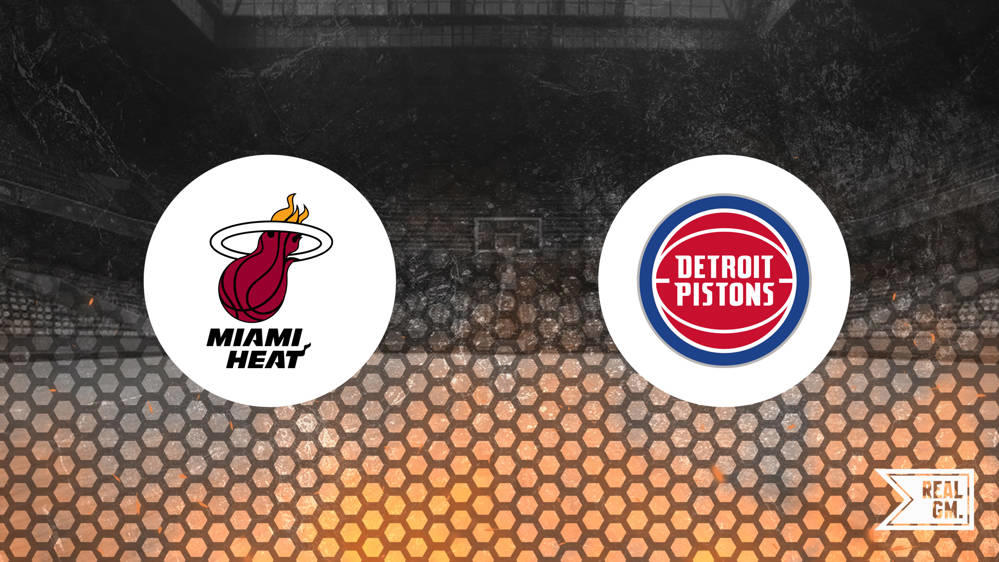 Heat vs. Pistons Preview, Stats, How to Watch Monday, October 28 RealGM