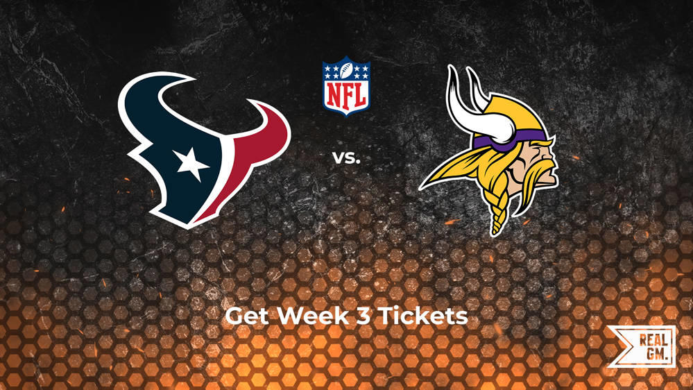 Week 3: Texans vs. Vikings Tickets Available for Sunday, September 22