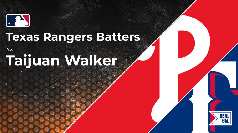 Rangers vs. Taijuan Walker and the Phillies Batter vs. Pitcher Stats