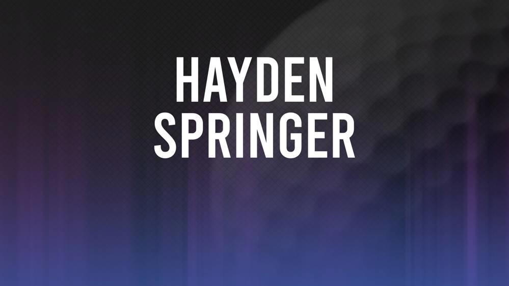 Hayden Springer The 2024 Fortinet Championship betting odds and trends