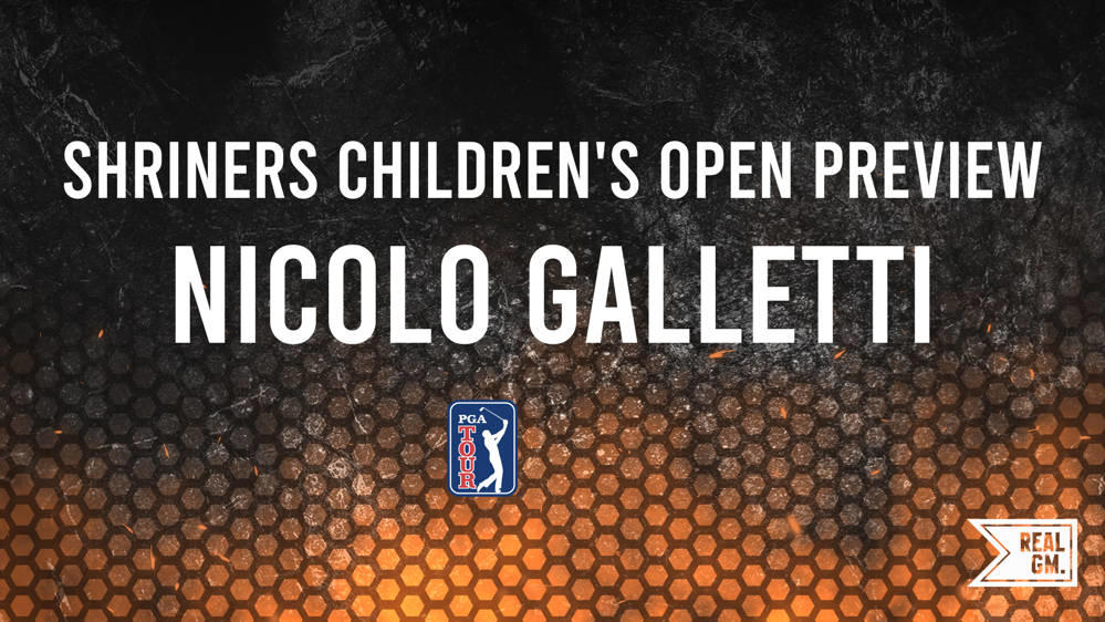 The 2024 Shriners Children's Open Odds Nicolo Galletti RealGM