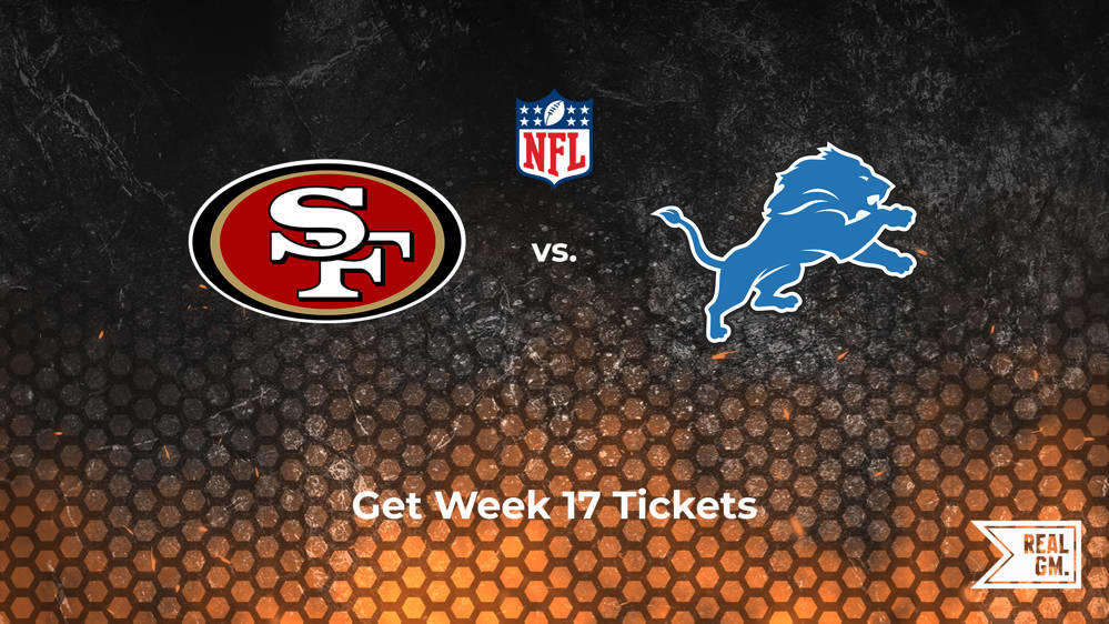 Week 17 49ers vs. Lions Tickets Available for Monday Night Football