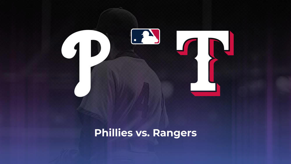 Phillies vs. Rangers Betting Odds, Probable Starters 5/23/2024