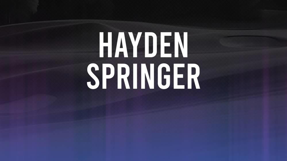 Hayden Springer The 2024 Charles Schwab Challenge betting odds and trends